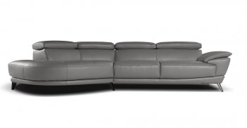 Marisol Sectional Sofa in Grey Premium Leather by J&M [JMSS-Marisol Grey]