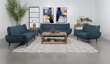 Acton Sofa 511161 in Teal Fabric by Coaster w/Options [CRS-511161 Acton]