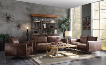 Burgess Sofa 54540 in Vintage Chocolate Leather - Acme w/Options [AMS-54540-Burgess]