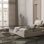 Tower Storage Bed in Beige Fabric by J&M