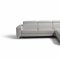 Augusto Large Sectional Sofa in Light Grey Leather by Whiteline