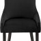 Demi Dining Chair 723 Set of 2 Black Velvet Fabric by Meridian