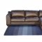 Mocca Top Grain Leather Modern Zen Sectional Sofa w/Options