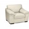 Piero Sofa & Loveseat in White Leather Match w/Options