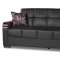 Uptown Sofa Bed in Black PU by Casamode w/Options