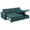 Samantha Sleeper Sectional Sofa 511087 in Teal Fabric by Coaster