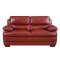 Wilton Sofa & Loveseat Burgundy Leather Match by Mstar w/Options