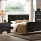 Dark Espresso Finish Contemporary Panel Bed w/Optional Casegoods