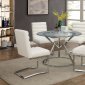 Livada I CM3170RT-WH 5Pc Set of Round Table & 4 White Chairs