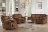 Jacinta Motion Sofa 51405 in Coffee Padded Suede by Acme