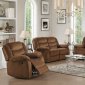 Jacinta Motion Sofa 51405 in Coffee Padded Suede by Acme