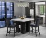 D04BT White Dining Room Set by Global w/D04BS Bar Stools