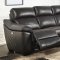 Renzo Power Recliner Sofa 9805DG in Dark Gray by Homelegance