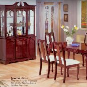 Cherry Gloss Finish Classic Oval Dining Table w/Optional Items