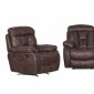 U2008 Reclining Sofa in Espresso Micro Suede w/Options