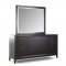 Dark Wood Finish Contemporary Bedroom w/Optional Casegoods