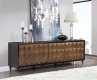 Diya Console Cabinet AC02503 in Forged Bronze & Espresso by Acme