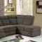 Avia Motion Sectional CM6597 in Gray Linen-Like Fabric