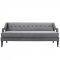 Concur Sofa in Gray Velvet Fabric by Modway w/Options