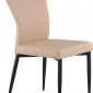 D777DC Dining Chair Set of 4 in Cappuccino PU by Global