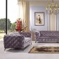 Delilah Sofa Set 3Pc in Light Grey Velour Fabric by VIG