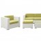 Malibu 5Pc Patio Sofa Set by Modway w/White Base & Options