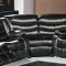 Gramercy 644 Motion Sectional Sofa in Black Bonded Leather