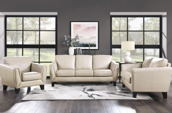 Spivey Sofa 9460BE in Beige Leather by Homelegance w/Options [HES-9460BE-Spivey]