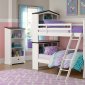 Lark B2118 Twin/Twin Bunk Bed in White by Homelegance w/Options