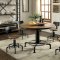 Fran Bar Ht Dinette 5Pc Set CM3373RT in Sand Black & Oak