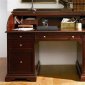 Rich Cherry Finish Roll Top Desk w/Storage Drawers