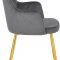 Salvatore Dining Chair 757 Set of 2 Grey Velvet Fabric Meridian