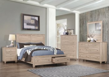 Wenham 5Pc Bedroom Set 205460 in Natural Oak - Coaster w/Options [CRBS-205460-Wenham]