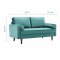 Valour Sofa in Teal Velvet Fabric by Modway w/Options