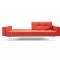 Splitback Sofa Bed w/Arms & Steel Legs in Orange by Innovation