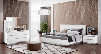 Onda Legno White Bedroom by ESF w/Optional Case Goods [EFBS-Onda Legno White]