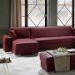 Kobe Santa Glory Burgundy Modular Sectional Sofa in PU- Istikbal