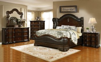 B700 Bedroom Set 5Pc in Brown by FDF [FDBS-B700]