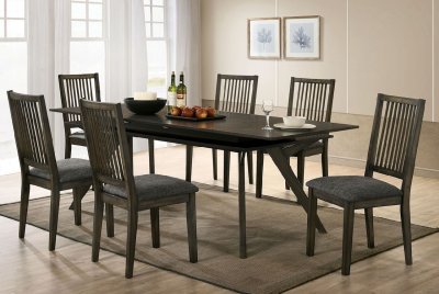 Cherie 7Pc Dining Room Set CM3724T in Gray w/Options