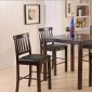 Dark Brown Finish Contemporary 5Pc Counter Height Dining Set