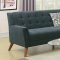 F6884 Sectional Sofa in Slate Velveteen Fabric by Boss