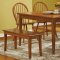 Casual Oak Finish Country Style Dinette w/Chamfered Accents