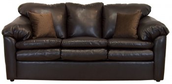 Brown Bonded Leather Modern Sofa & Loveseat w/Options [PMS-7500-Brown]