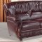 Mina 639 Sofa in Burgundy Bonded Leather w/Optional Items