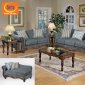 50320 Olysseus Gray/Tanglewood & Brown Fabric Sofa by Acme