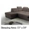 Freedom Sectional Sofa in Fabric by ESF w/Sleeper & Storage