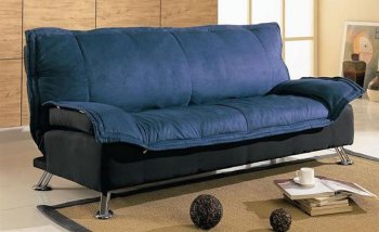 Black & Blue Modern Sofa Bed With Extra Cushioned Layer [CRSB-212-300068]