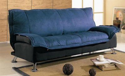 Black & Blue Modern Sofa Bed With Extra Cushioned Layer