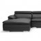 Franklin Sectional Sofa Black Faux Leather - Wholesale Interiors