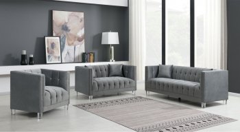 Ellington Sofa in Gray Fabric by Elements w/Options [SFEMS-Ellington Gray]